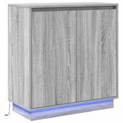 vidaXL LED Sideboard Grey Sonoma 71 x 34.5 x 75 cm Engineered Wood 2