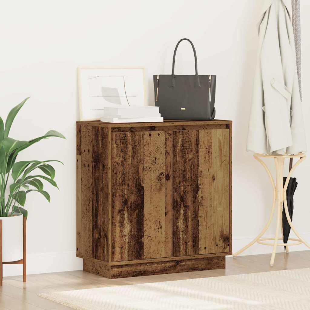 vidaXL LED Sideboard Old Wood 71 x 34.5 x 75 cm Engineered Wood 5