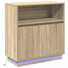 vidaXL LED Sideboard Sonoma Oak 71 x 34.5 x 75 cm Engineered Wood 2
