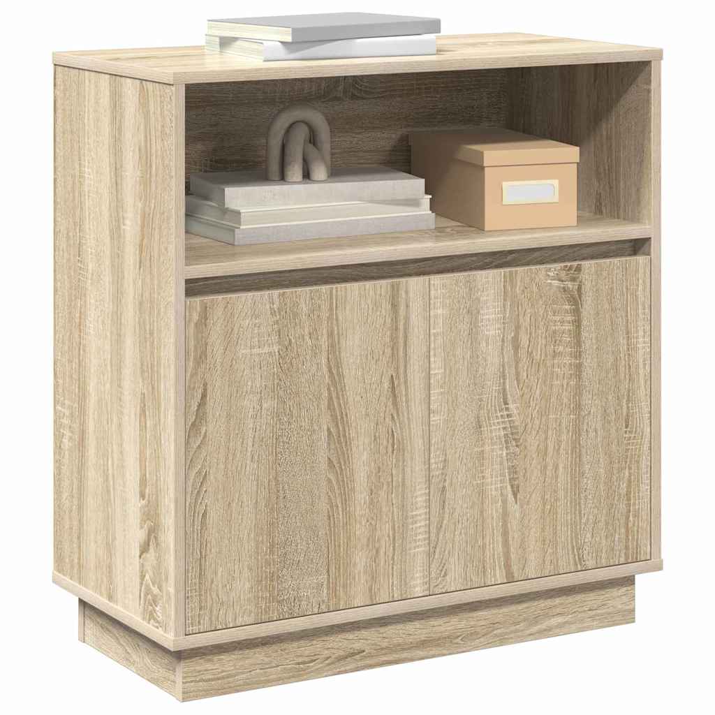 vidaXL LED Sideboard Sonoma Oak 71 x 34.5 x 75 cm Engineered Wood 3