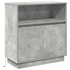 vidaXL LED Sideboard Concrete grey 71 x 34.5 x 75 cm Engineered Wood 2