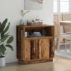 vidaXL LED Sideboard Old Wood 71 x 34.5 x 75 cm Engineered Wood 5