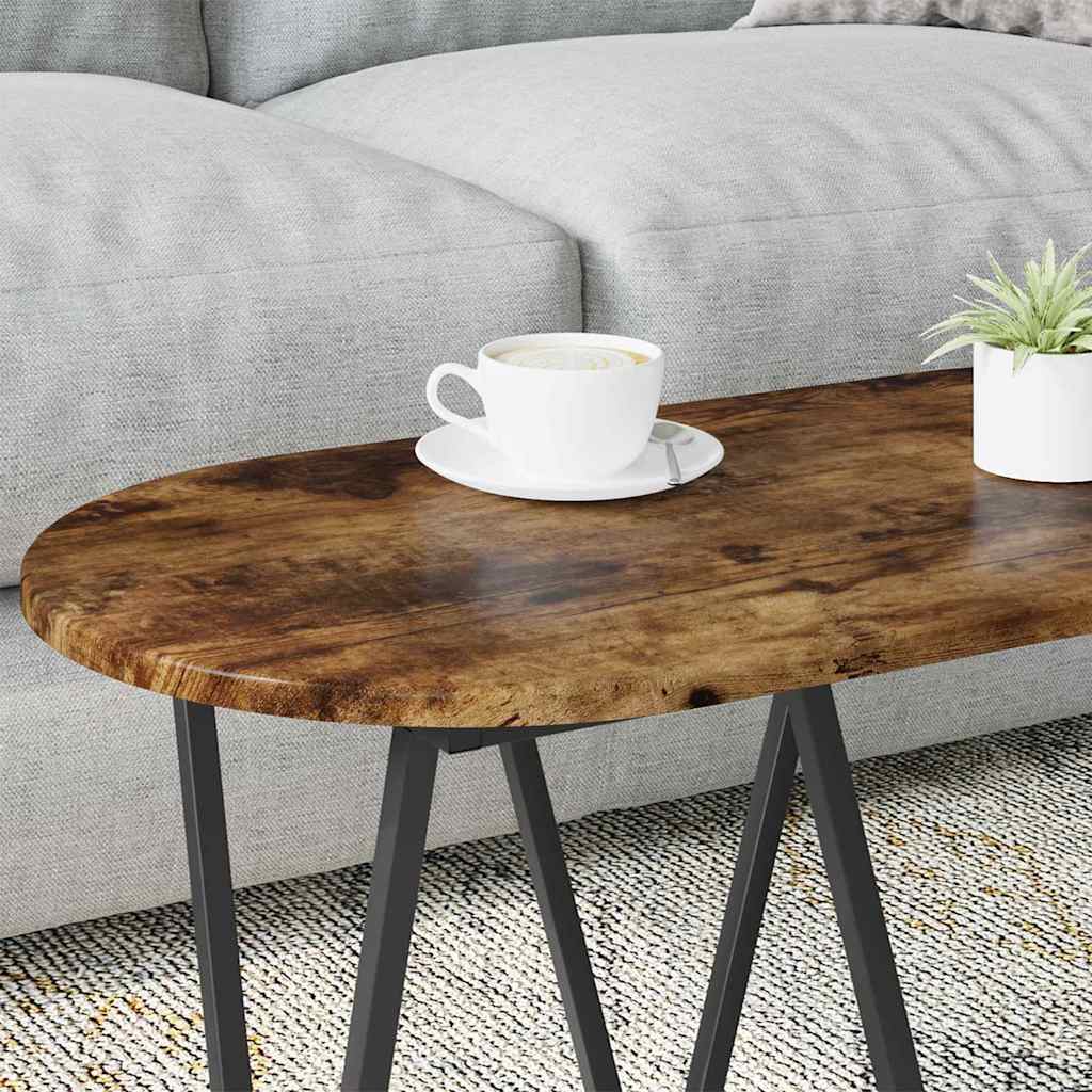 vidaXL Coffee Table Smoked Oak 80 x 40 x 40.5 cm 4