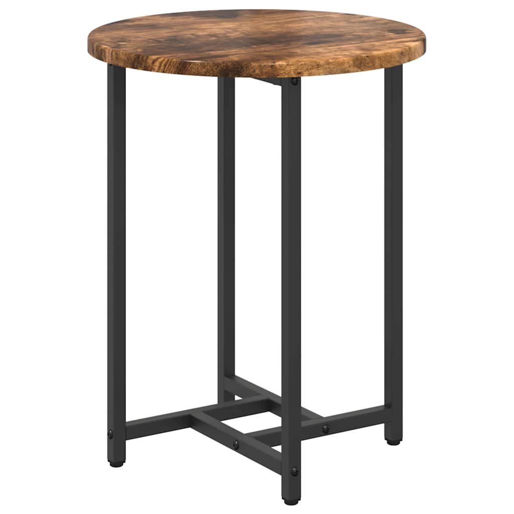 vidaXL Side Table Set 2 pcs Smoked Oak and Black 50 x 50 x 50 cm 6
