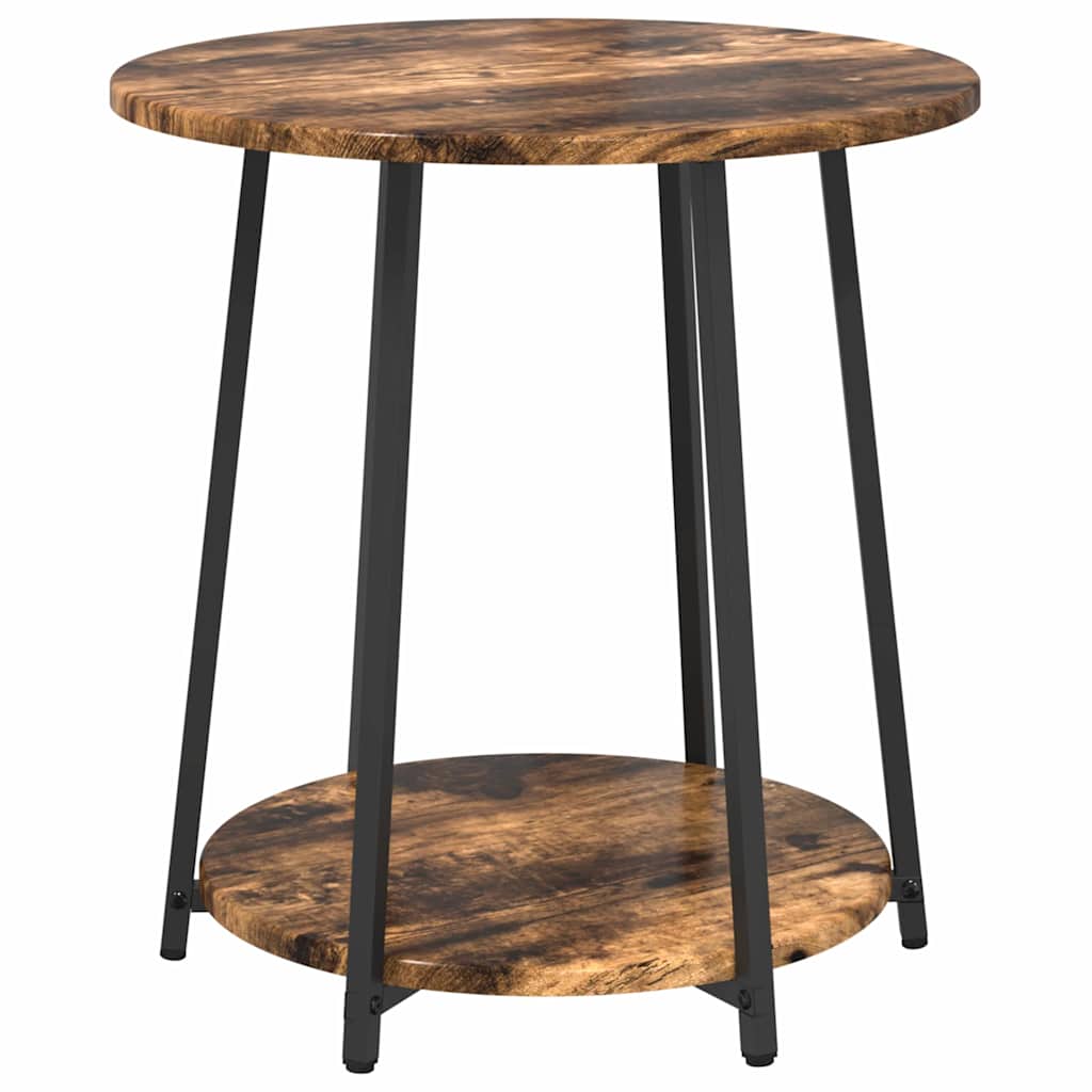 vidaXL Side Table Set 2 pcs Smoked Oak and Black 50 x 50 x 51 cm 5