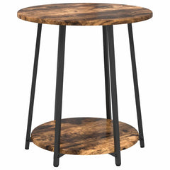 vidaXL Side Table Set 2 pcs Smoked Oak and Black 50 x 50 x 51 cm 5
