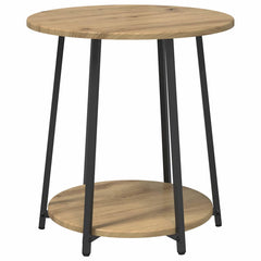 vidaXL Side Table Set 2 pcs Artisan Oak and Black 50 x 50 x 51 cm 5