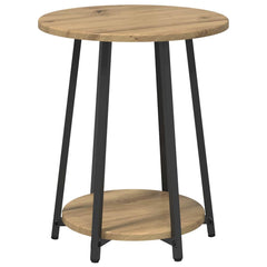 vidaXL Side Table Set 2 pcs Artisan Oak and Black 50 x 50 x 51 cm 6