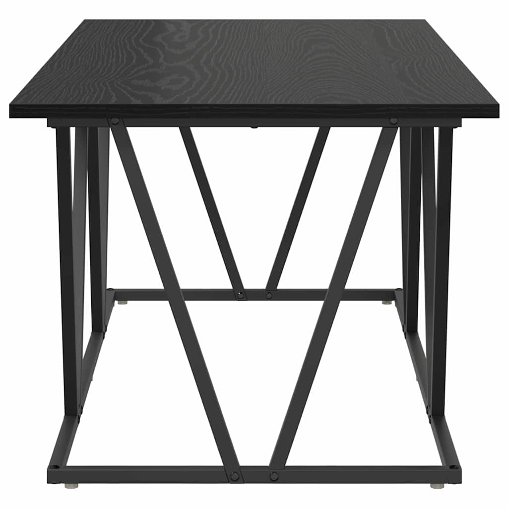 vidaXL Coffee Table Black Oak 100 x 50 x 40 cm 6