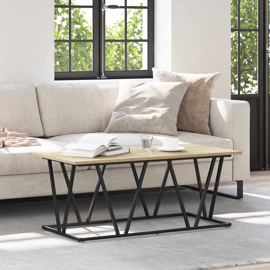 vidaXL Coffee Table Sonoma Oak 100 x 50 x 40 cm 1