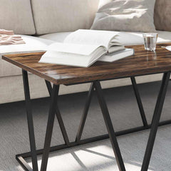 vidaXL Coffee Table Smoked Oak 100 x 50 x 40 cm 4