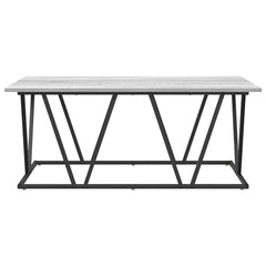 vidaXL Coffee Table Grey 100 x 50 x 40 cm Engineered Wood and Metal 5