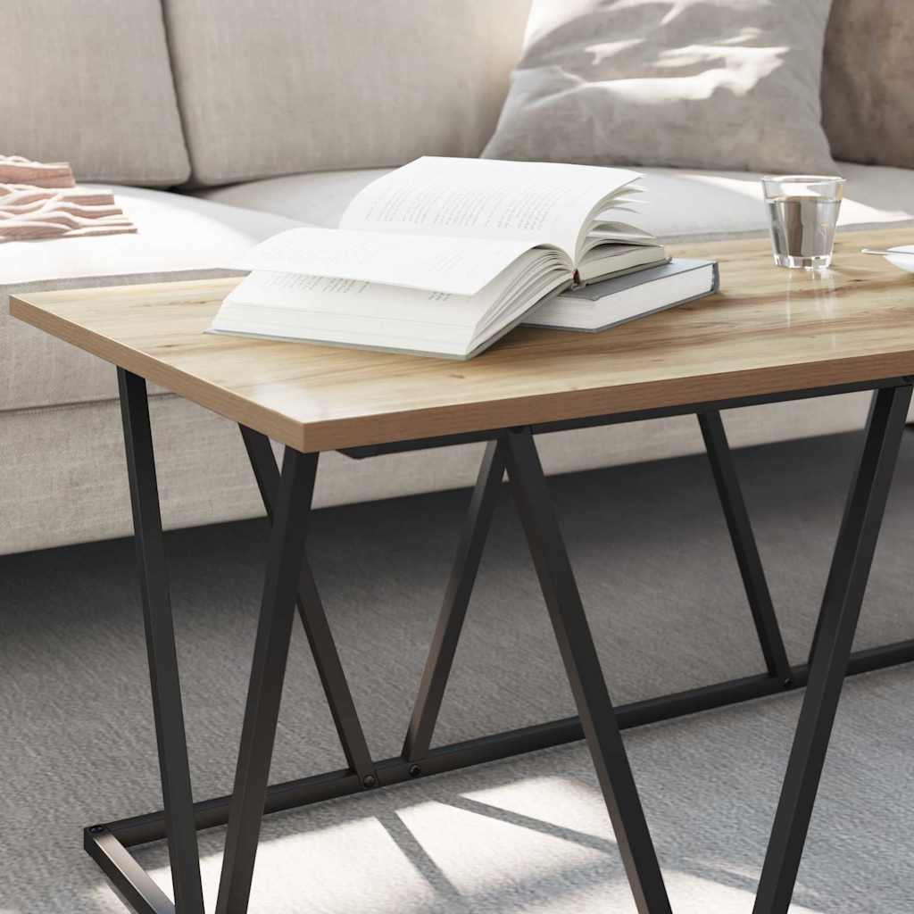vidaXL Coffee Table Artisan Oak 100 x 50 x 40 cm 4