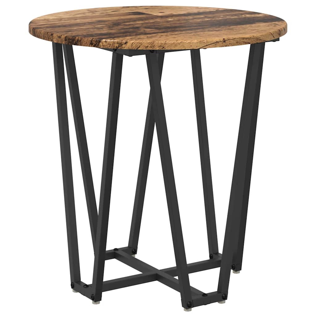 vidaXL Side Table Set 2 pcs Old Wood and Black 50 x 50 x 50.5 cm 5