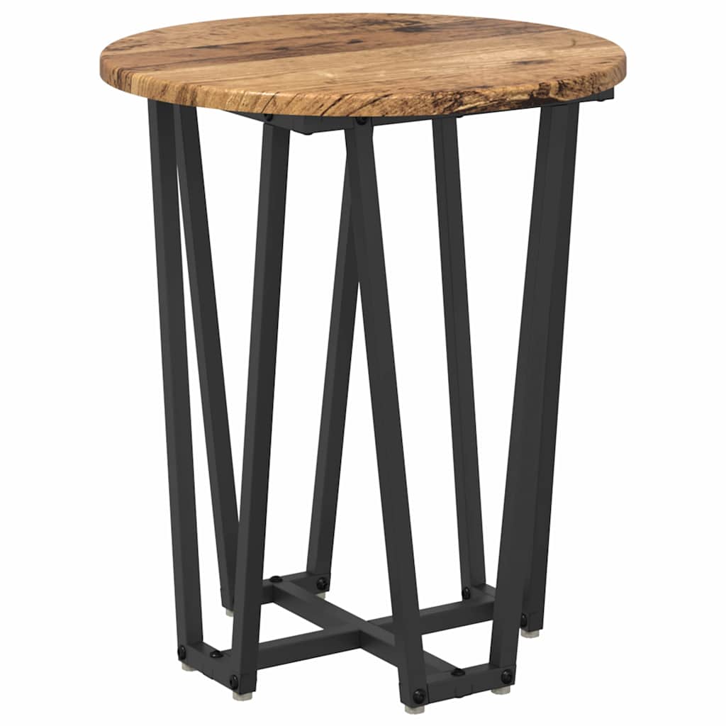vidaXL Side Table Set 2 pcs Old Wood and Black 50 x 50 x 50.5 cm 6