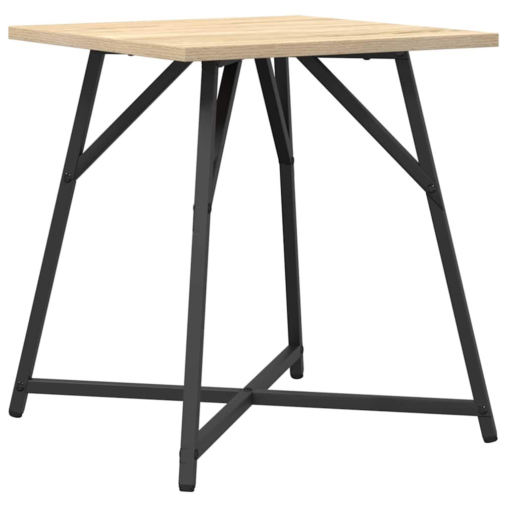 vidaXL Side Table Set 2 pcs Sonoma Oak and Black 50 x 50 x 50 cm 6