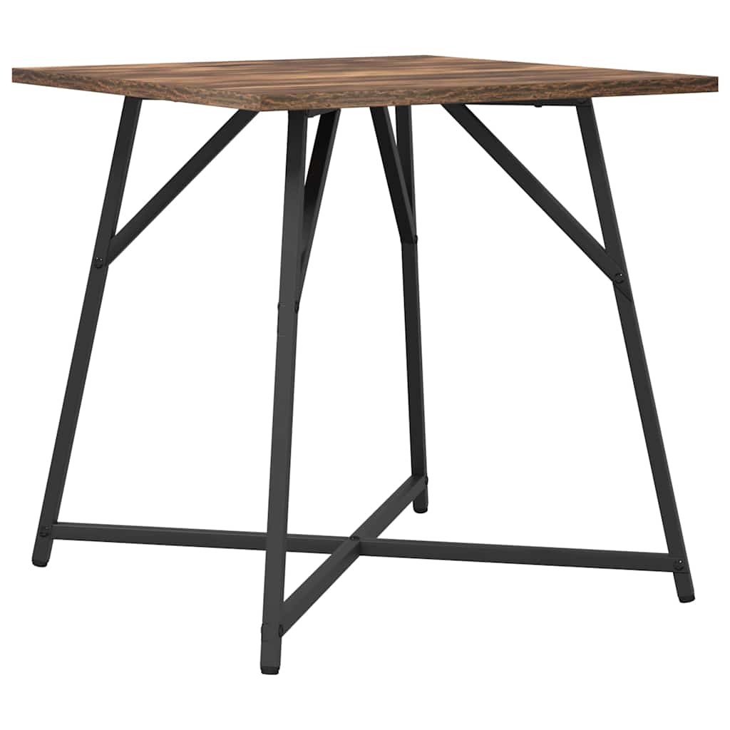 vidaXL Side Table Set 2 pcs Smoked Oak and Black 50 x 50 x 50 cm 5