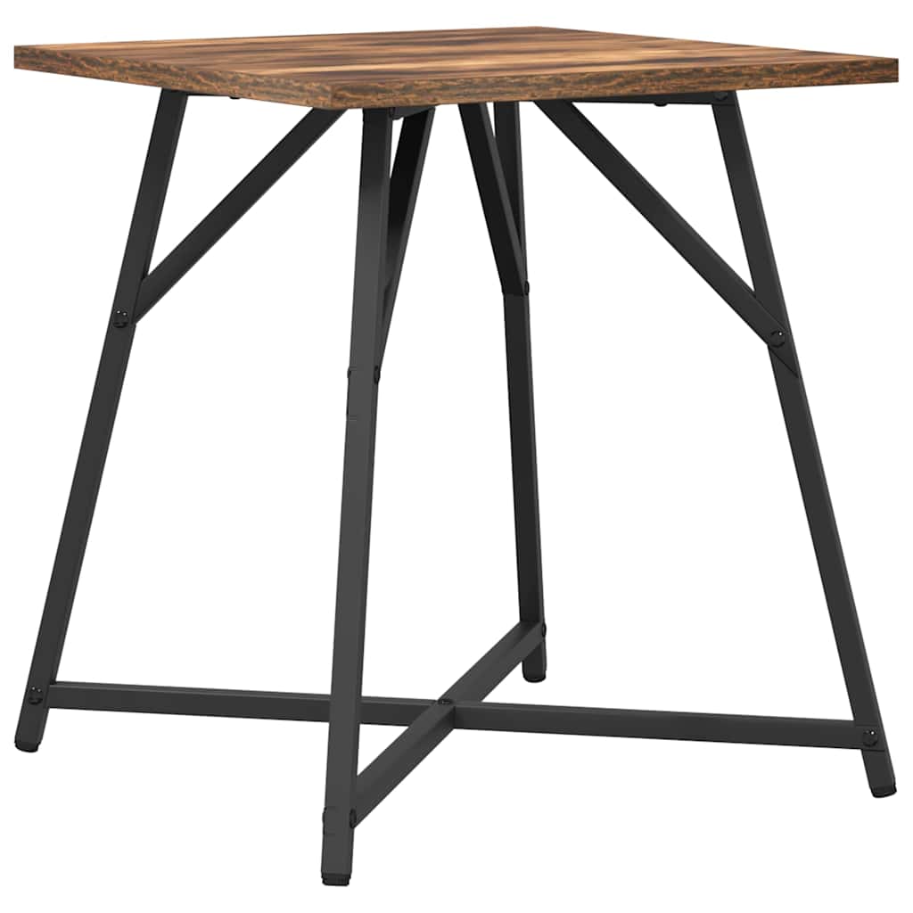 vidaXL Side Table Set 2 pcs Smoked Oak and Black 50 x 50 x 50 cm 6