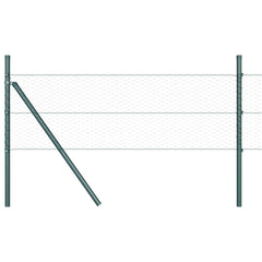 vidaXL Hexagonal Fence Ground Fix 10 x 0.4 m PVC-Coated Steel Green 2
