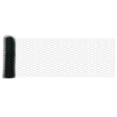 vidaXL Hexagonal Fence Ground Fix 10 x 0.4 m PVC-Coated Steel Green 6