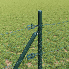 vidaXL Hexagonal Fence Ground Fix 10 x 0.4 m PVC-Coated Steel Green 4