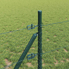 vidaXL Hexagonal Fence Ground Fix 10 x 0.5 m PVC-Coated Steel Green 4
