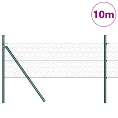 vidaXL Hexagonal Fence Ground Fix 10 x 0.5 m PVC-Coated Steel Green 3