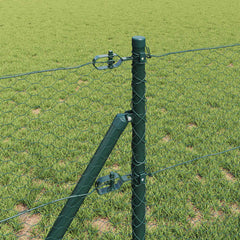 vidaXL Hexagonal Fence Ground Fix 10 x 0.6 m PVC-Coated Steel Green 4