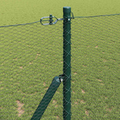 Hexagonal Fence Ground Fix 50 x 0.4 m PVC-Coated Steel Green mesh Size 13 mm mesh 1.4 m