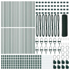 Hexagonal Fence Ground Fix 100 x 1 m PVC-Coated Steel Green mesh Size 13 mm mesh 0.6 m