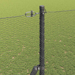 Hexagonal Fence Ground Fix 25 x 0.4 m PVC-Coated Steel mesh Size 13 mm mesh Grey 1.6 m