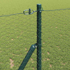 Hexagonal Fence Ground Fix 100 x 0.4 m PVC-Coated Steel Grey mesh Size 25 mm mesh 1.4 m