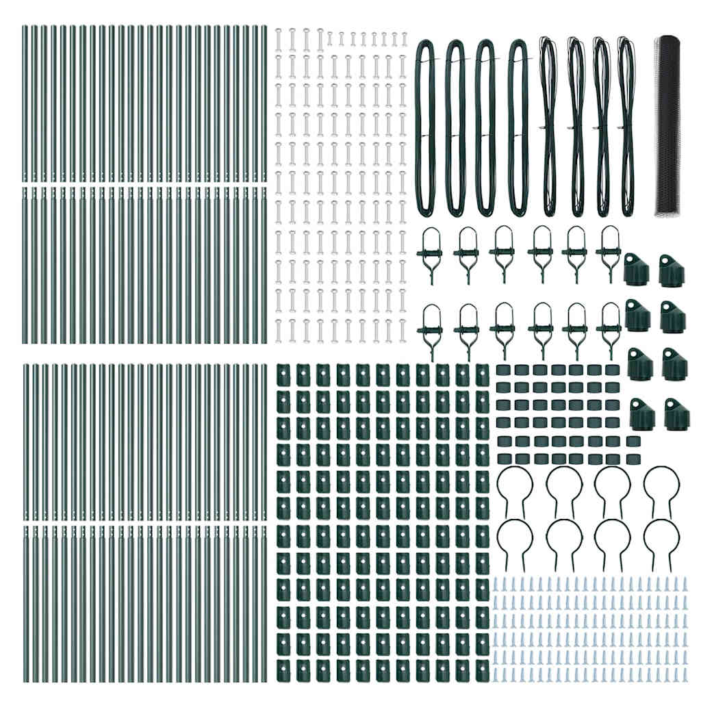 Hexagonal Fence Ground Fix 100 x 0.4 m PVC-Coated Steel Grey mesh Size 50 mm mesh 1.4 m
