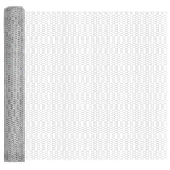 vidaXL Hexagonal Fence Ground Fix 10 x 1.2 m Galvanised Steel Silver 6