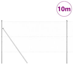 vidaXL Hexagonal Fence Ground Fix 10 x 1.2 m Galvanised Steel Silver 3
