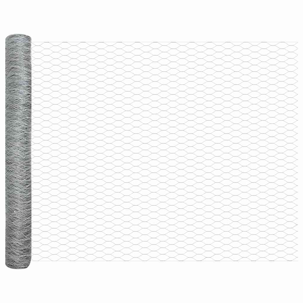 vidaXL Hexagonal Fence Ground Fix 10 x 1.2 m Galvanised Steel Silver 6
