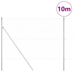 vidaXL Hexagonal Fence Ground Fix 10 x 1.5 m Galvanised Steel Silver 3