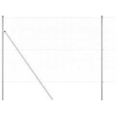 vidaXL Hexagonal Fence Ground Fix 10 x 1.5 m Galvanised Steel Silver 2
