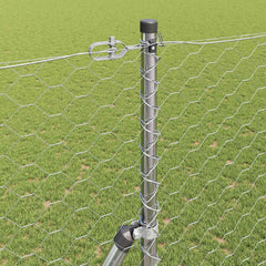 vidaXL Hexagonal Fence Ground Fix 10 x 1.5 m Galvanised Steel Silver 4