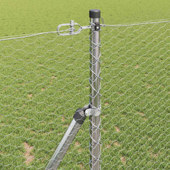 Hexagonal Fence Ground Fix Silver Galvanised Steel mesh Size