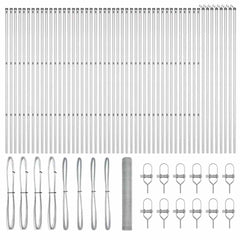 Hexagonal Fence Ground Fix 100 x 1 m Silver Galvanised Steel mesh Size 25 mm mesh 1.4 m