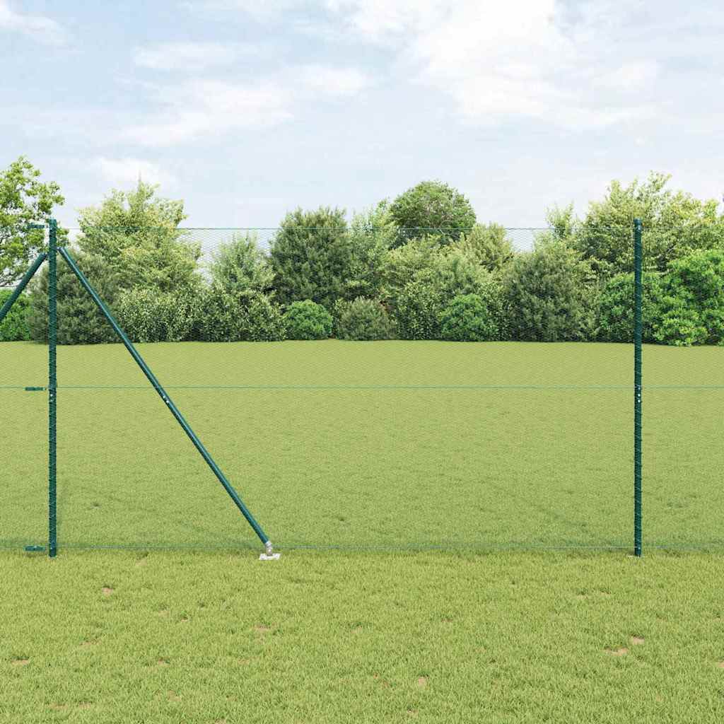 Hexagonal Fence Post PVC-Coated Steel Green mesh Size