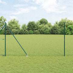 Hexagonal Fence with Post 25 x 0.4 m PVC-Coated Steel mesh Size 25 mm mesh Green 1.5 m