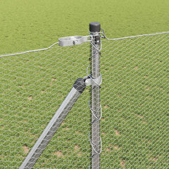 Hexagonal Fence with Post 25 x 0.4 m Silver mesh Size 13 mm mesh Galvanised Steel 1.2 m