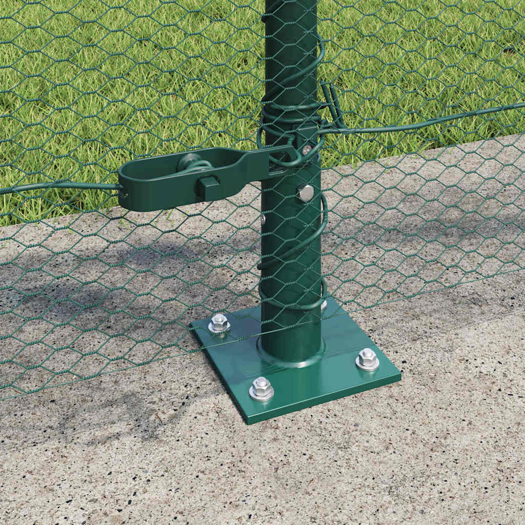 vidaXL Hexagonal Fence with Concrete Base 10 x 0.8 m PVC-Coated Steel 4