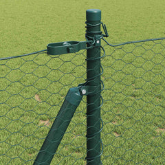 vidaXL Hexagonal Fence with Concrete Base 10 x 0.8 m PVC-Coated Steel 5