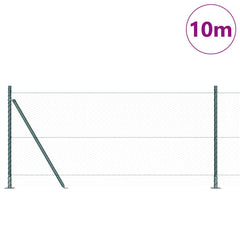 vidaXL Hexagonal Fence with Concrete Base 10 x 0.8 m PVC-Coated Steel 3