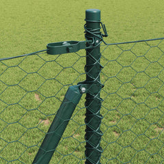 vidaXL Hexagonal Fence with Concrete Base 10 x 0.8 m PVC-Coated Steel 5
