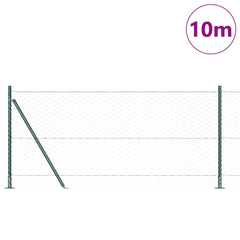 vidaXL Hexagonal Fence with Concrete Base 10 x 0.8 m PVC-Coated Steel 3