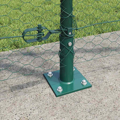 vidaXL Hexagonal Fence with Concrete Base 10 x 1.2 m PVC-Coated Steel 4